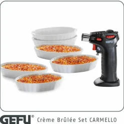 Gefu Tarte- Und Quicheformen, Crême Brulée>Crème Brûlée-Set Carmello 7-tlg.