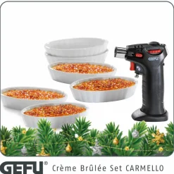 Gefu Tarte- Und Quicheformen, Crême Brulée>Crème Brûlée-Set Carmello 7-tlg.