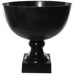 Shishi AS Schalen>Dekoschale auf Fuß schwarz, D45,5 H44,5cm, alumini