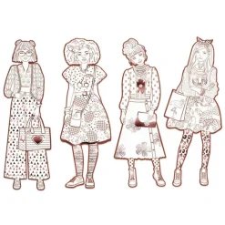 Djeco Malen Und Zeichnen>Demoiselles Nina, Ausmalbilder