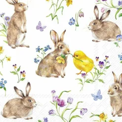 IHR Servietten Und Serviettenringe|Servietten>EASTER FRIENDS White Cocktail-Servietten C1066390