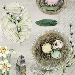 IHR Servietten Und Serviettenringe|Servietten>EGGS AND FEATHERS nature Lunch-Servietten L 984969