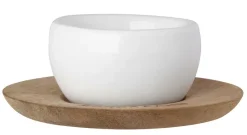 Räder Weiß>Eierbecher mit Unterteller „MORGÄÄHN"