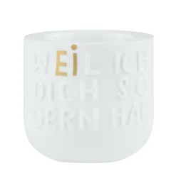 Räder Weiß>Eierbecher „Weil ich dich so gern hab", D 5cm H 4,