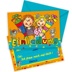 Mauder Verlag Karten>Einladungskarten Schulanfang 8 Karten mit Umschlag