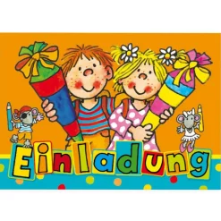 Mauder Verlag Karten>Einladungskarten Schulanfang 8 Karten mit Umschlag