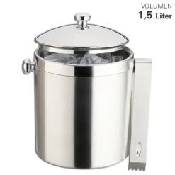 Weis & Cie. GmbH Barzubehör>Eiswürfelbehälter mit Zange 1,5L