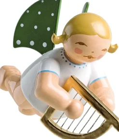 Wendt&Kühn Figuren>Engel mit kleiner Harfe, schwebend, Schwebende Eng