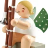 Wendt&Kühn Figuren>Engel mit Kontrafagott sitzend, Grünhainichener En