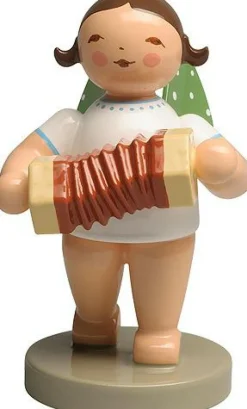 Wendt&Kühn Figuren>Engel mit Konzertina, 2019, Grünhainichener Engel