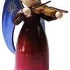Wendt&Kühn Figuren>Engel reich bemalt, groß, mit Violine, rot, Weihna