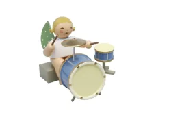 Wendt&Kühn Figuren>Engel, 2tlg.Schlagzeug sitzend, Grünhainichener En