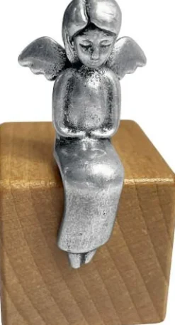 COPPENRATH SPG Figuren>Engelfigur auf Holzwürfel - Dein Schutzengel ist b