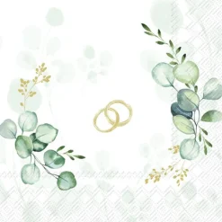 IHR Servietten Und Serviettenringe|Servietten>EUCALYPTUS RINGS Gold Lunch-Servietten L1037309
