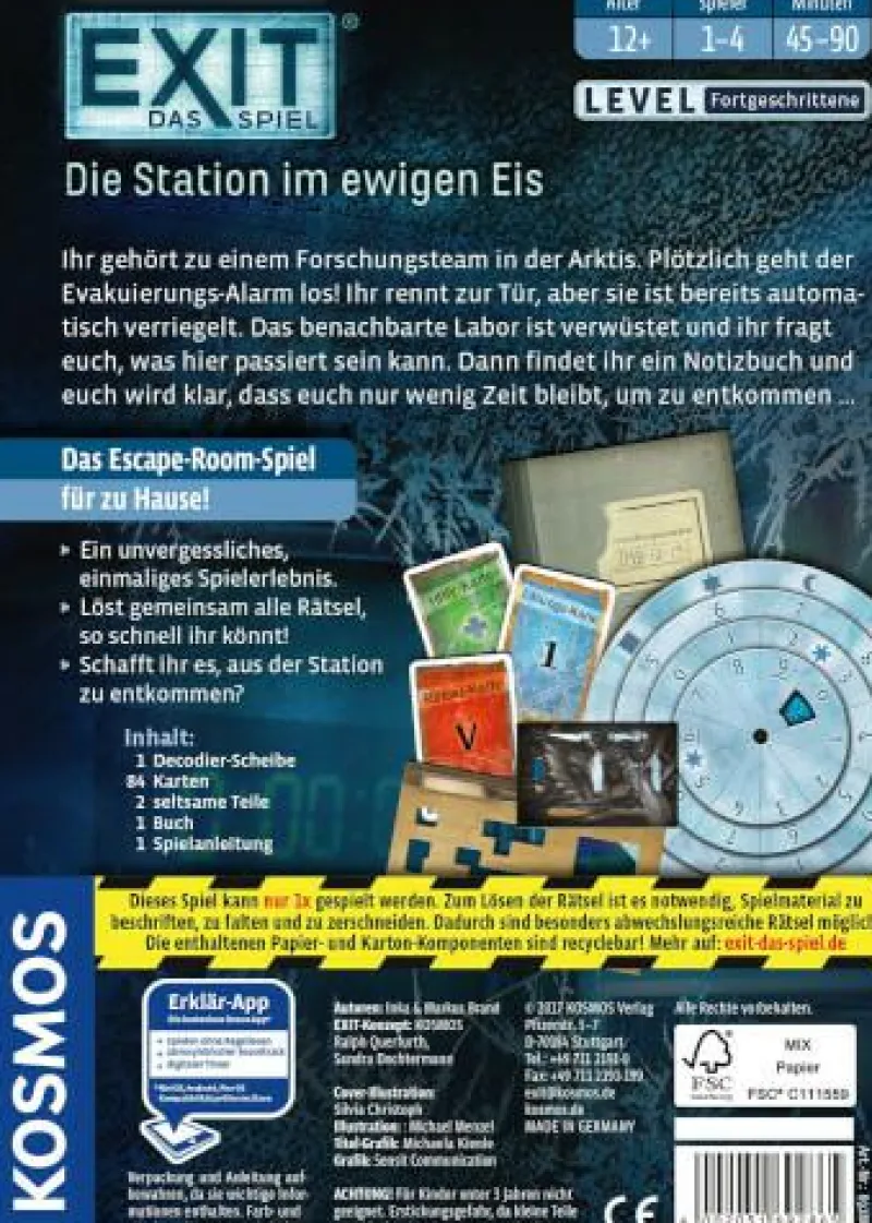 Kosmos Familien- Und Gesellschaftsspiele>EXIT® - Die Station im ewigen Eis