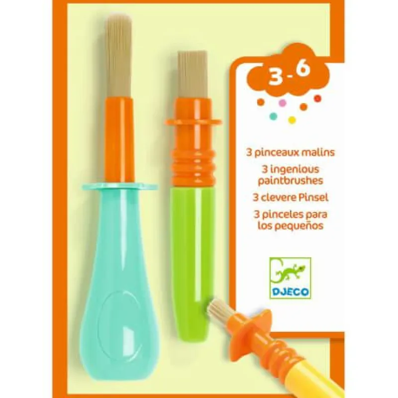 Djeco Malen Und Zeichnen>Farben: 3 clevere Pinsel