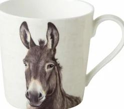 IHR Henkelbecher>FARM DONKEY Cream Bone China Becher
