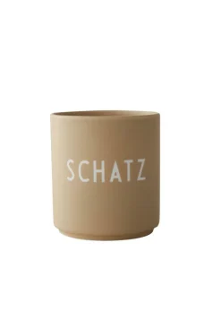 Design Letters ApS Henkelbecher>Favourite Cups Schatz beige 8,5x8cm Becher