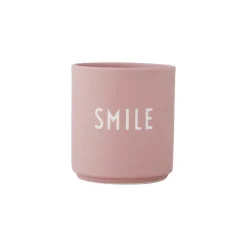 Design Letters ApS Henkelbecher>Favourite Cups Smile rosa 8,5x8cm, Moods Collectio