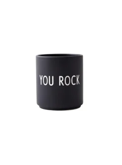 Design Letters ApS Henkelbecher>Favourite Cups You Rock schwarz 8,5x8cm, Friedship