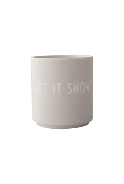 Design Letters ApS Henkelbecher>Favourite Cups-Let it snow Christmas taupe Becher