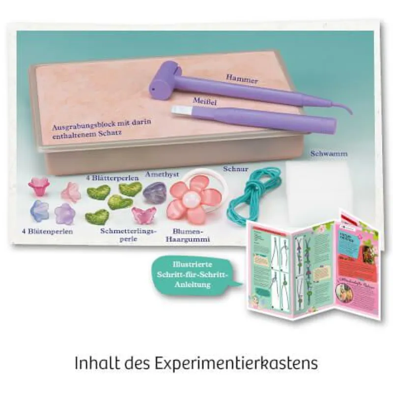 Kosmos Experimentieren>Feen-Schatz - Grabe zarte Blütenperlen und ein ech