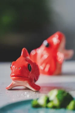 Donkey Figuren>Fishes for Dishes Salz- +Pfefferstreuer rot