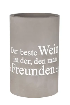 Räder Barzubehör>Flaschenkühler „Der beste Wein", D 13,5cm H 21,5cm