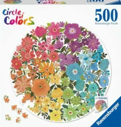 Ravensburger Erwachsenenpuzzle>Flowers - Circle of Colors Puzzle 500 Teile
