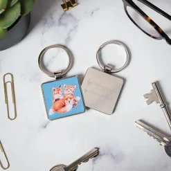 Wrendale Desings Ltd Schlüssselkasten Und Schlüsselanhänger>Fox Keyring- Snug as a Cub