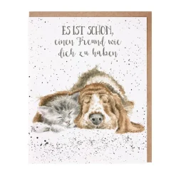 Wrendale Desings Ltd Karten>Freundschaftskarte Hund & Katze "Es ist schön..."