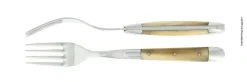 Laguiole Edelstahl Und Kunststoff>Gabel Horn hell glänzend