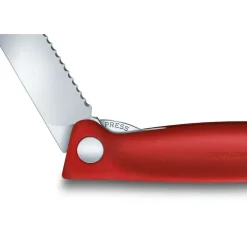 Victorinox Obst- Und Gemüsemesser>Gemüsemesser faltbar Wellenschliff rot