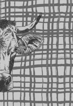 Meyer-Mayor Küchentextilien>Geschirrtuch "Kuh modern" schwarz 50x75cm 100% Bau