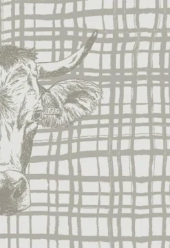 Meyer-Mayor Küchentextilien>Geschirrtuch "Kuh modern" taupe 50x75cm 100% Baumw