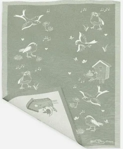 Eugen Übelhör Küchentextilien>Geschirrtuch "Piepmax" lorbeer Halbleinen 45x73cm