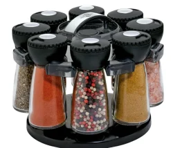 Küchenprofi Gewürzmühlen, Spender Und Mörser>Gewürzständer mit 8 Gläsern, schwarz