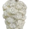 Shishi AS Baumschmuck Und Zubehör>Glas Kiefernzapfen Zuckerweiß mit Glitter 14cm