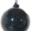 Shishi AS Baumschmuck Und Zubehör>Glass ball petrol glitter inside 8cm
