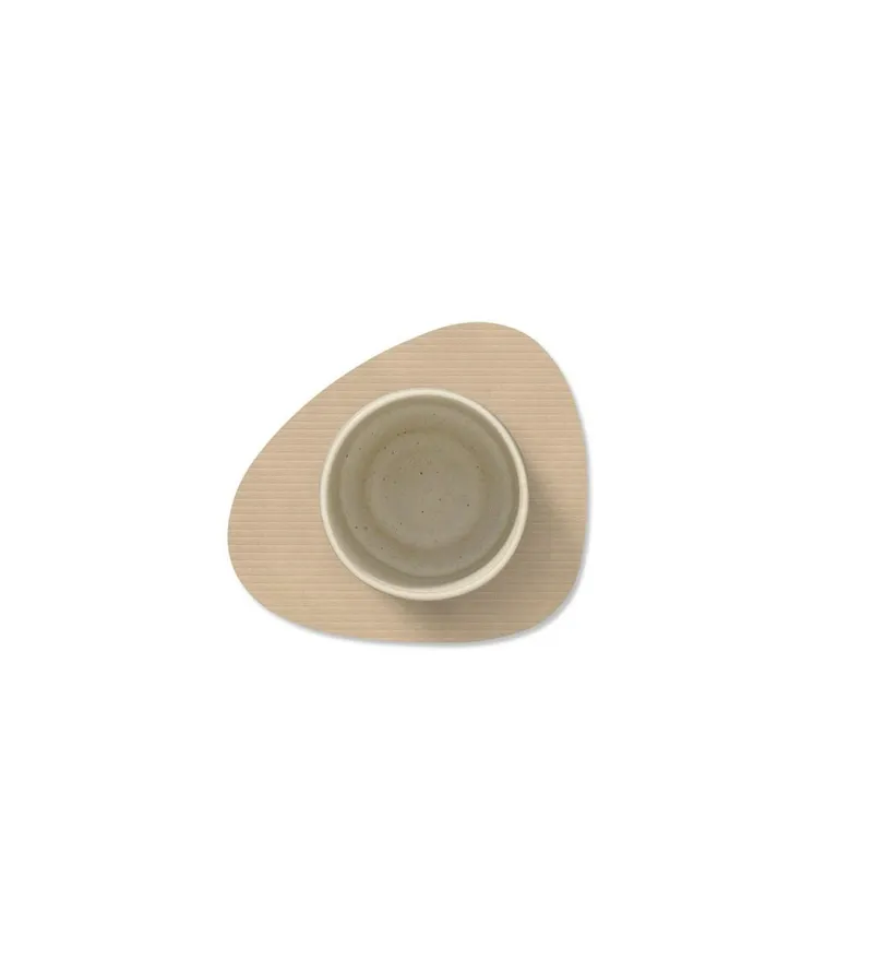 LindDNA Tischdecken, Untersetzer Und Co>Glass Mat Curve Corduroy Sand