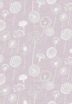 Eugen Übelhör Küchentextilien>Gläsertuch "Pusteblume" mauve Halbleinen 45x73cm