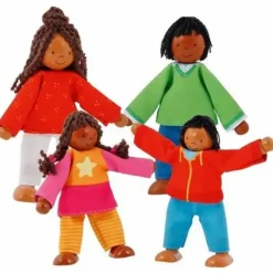 Gollnest & Kiesel Puppenhaus>GoKi Biegepuppen Farbige Familie