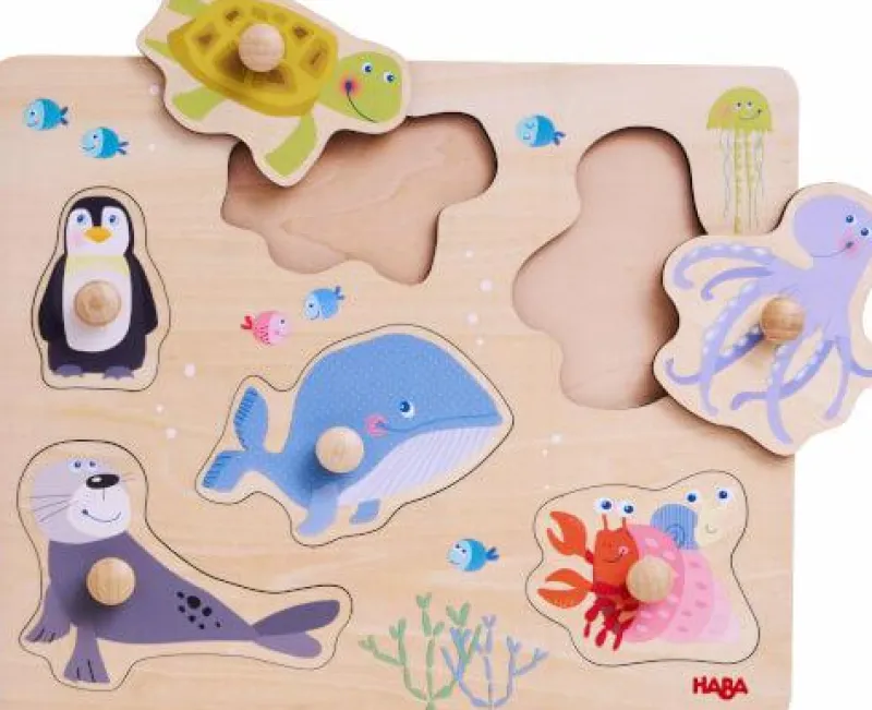 Haba Kleinkindpuzzle|Spielen>Greifpuzzle Meerestiere