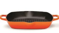 Le Creuset Pfannen Guß Und Schmiedeeisen>Grillpfanne mit zwei Griffen 30 cm Ofenrot