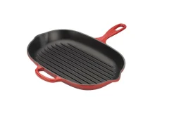Le Creuset Pfannen Guß Und Schmiedeeisen>Grillpfanne Signature oval Kirschrot