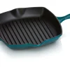 Le Creuset Pfannen Guß Und Schmiedeeisen>Grillpfanne Signature quadratisch 26 cm Deep Teal