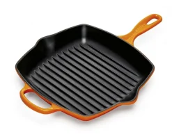 Le Creuset Pfannen Guß Und Schmiedeeisen>Grillpfanne Signature quadratisch 26 cm Ofenrot