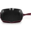 Le Creuset Pfannen Guß Und Schmiedeeisen>Grillpfanne Signature quadratisch 26 cm Garnet