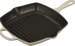Le Creuset Pfannen Guß Und Schmiedeeisen>Grillpfanne Signature quadratisch 26 cm Meringue