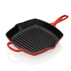 Le Creuset Pfannen Guß Und Schmiedeeisen>Grillpfanne Signature quadratisch 26 cm Kirschrot